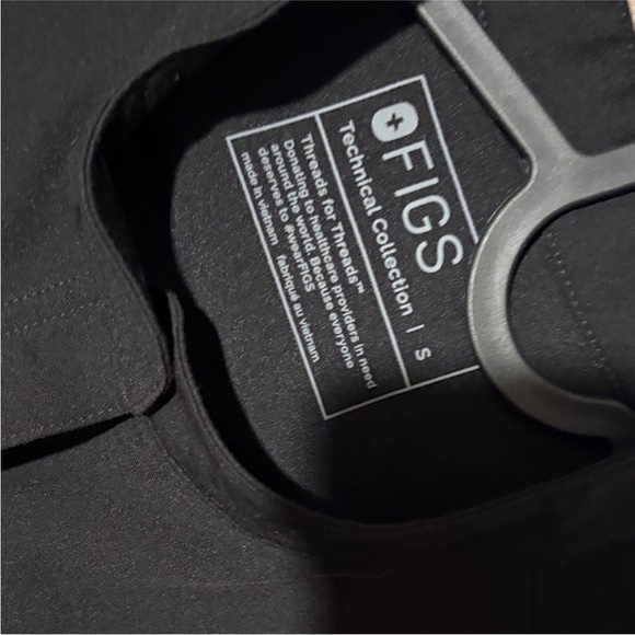 Figs Black Scrub Jumpsuit with Gray Accents - Picture 2 of 3